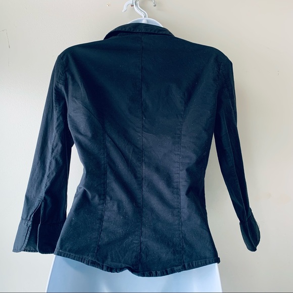 🇫🇷 KOOKAÏ vintage hooked black cotton shirt size FR38 - Picture 4 of 9